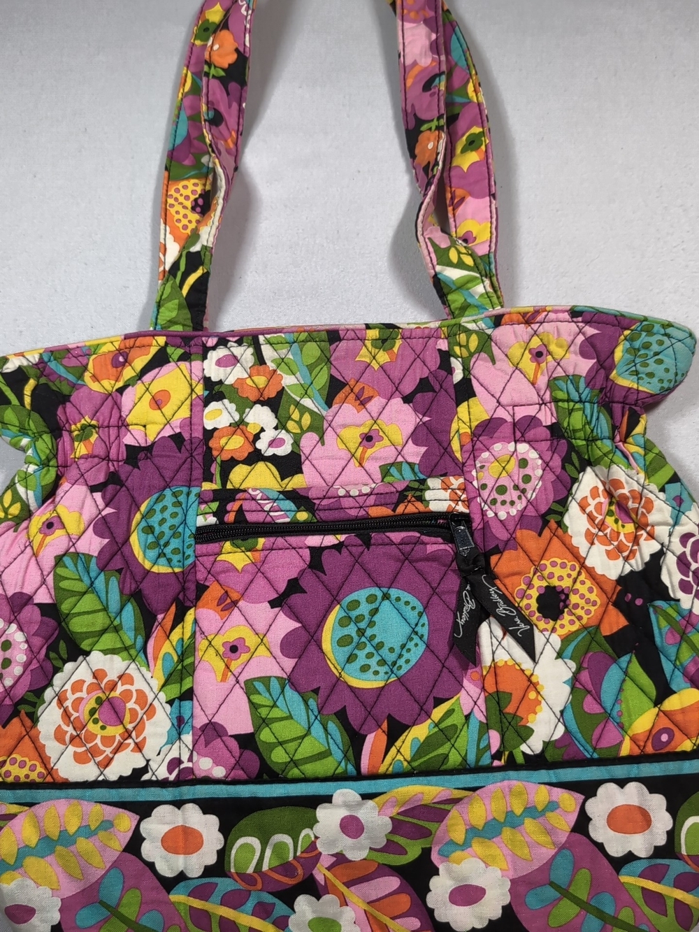 Vera Bradley Vibrant Quilted Floral Tote Bag - Purple